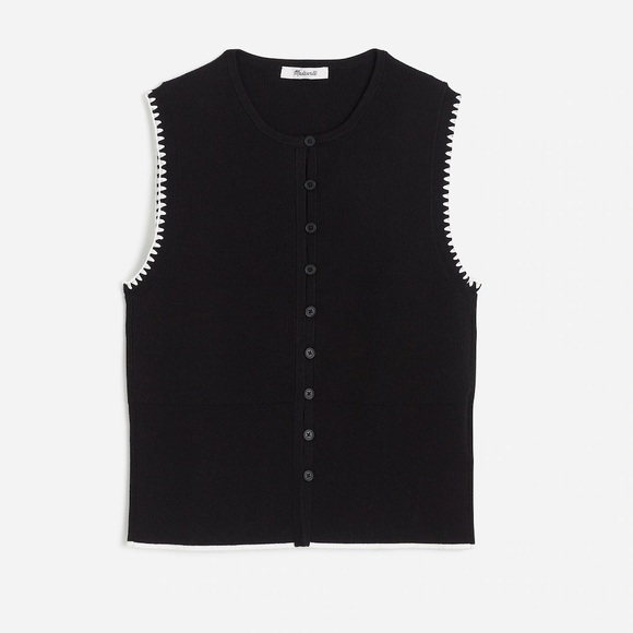Madewell Blanket-Stitch Crewneck Sweater Tank Size S NWT - Picture 10 of 10